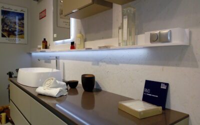 Bagno Scavolini Rivo, top quarzo, mineralmarmo, Gessi