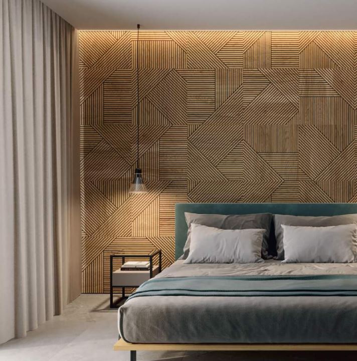 Camera da letto di design con arredi